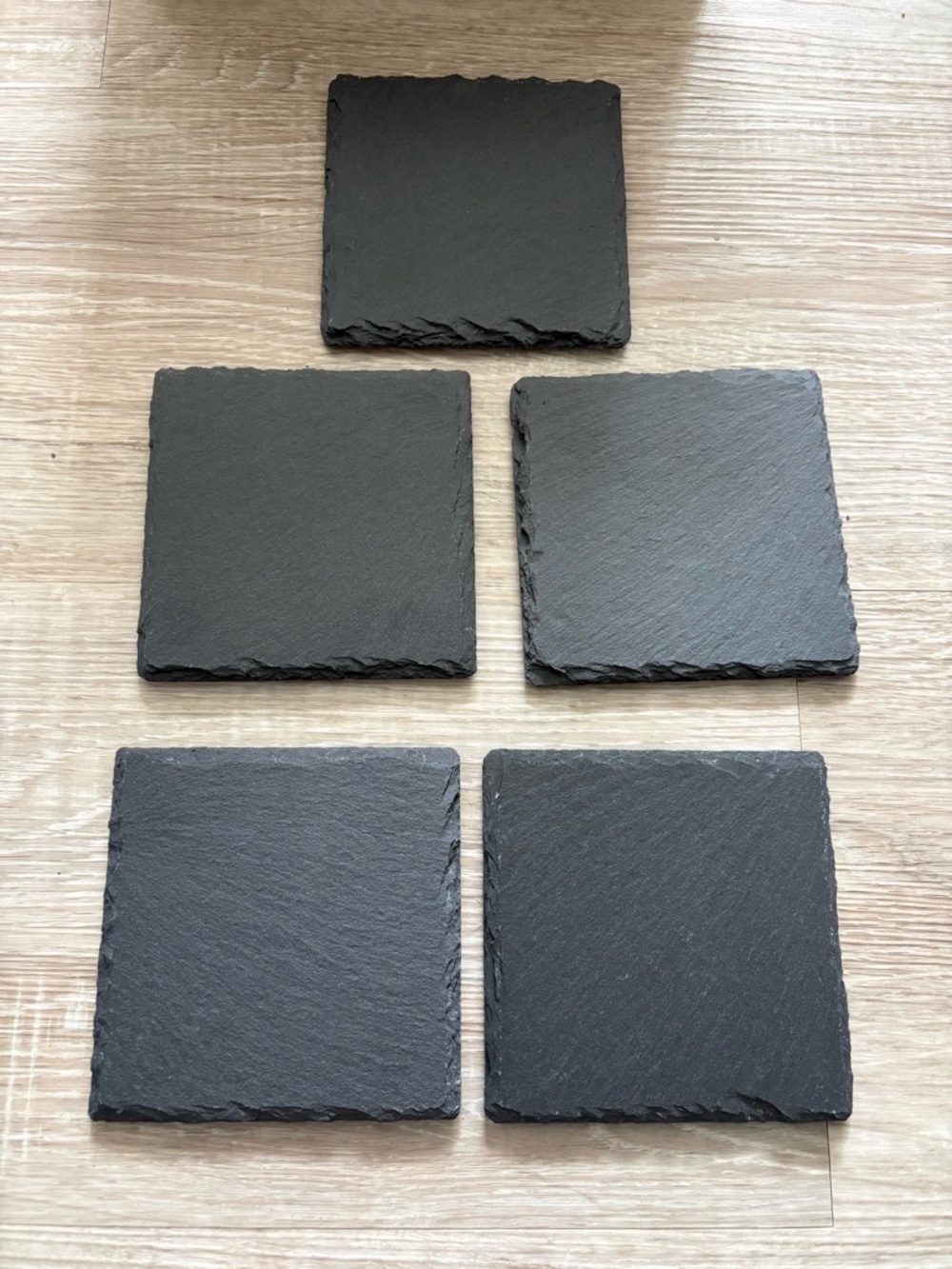 💥2/$33💥 NEW! Set of 5 Square Slate Coasters - Black